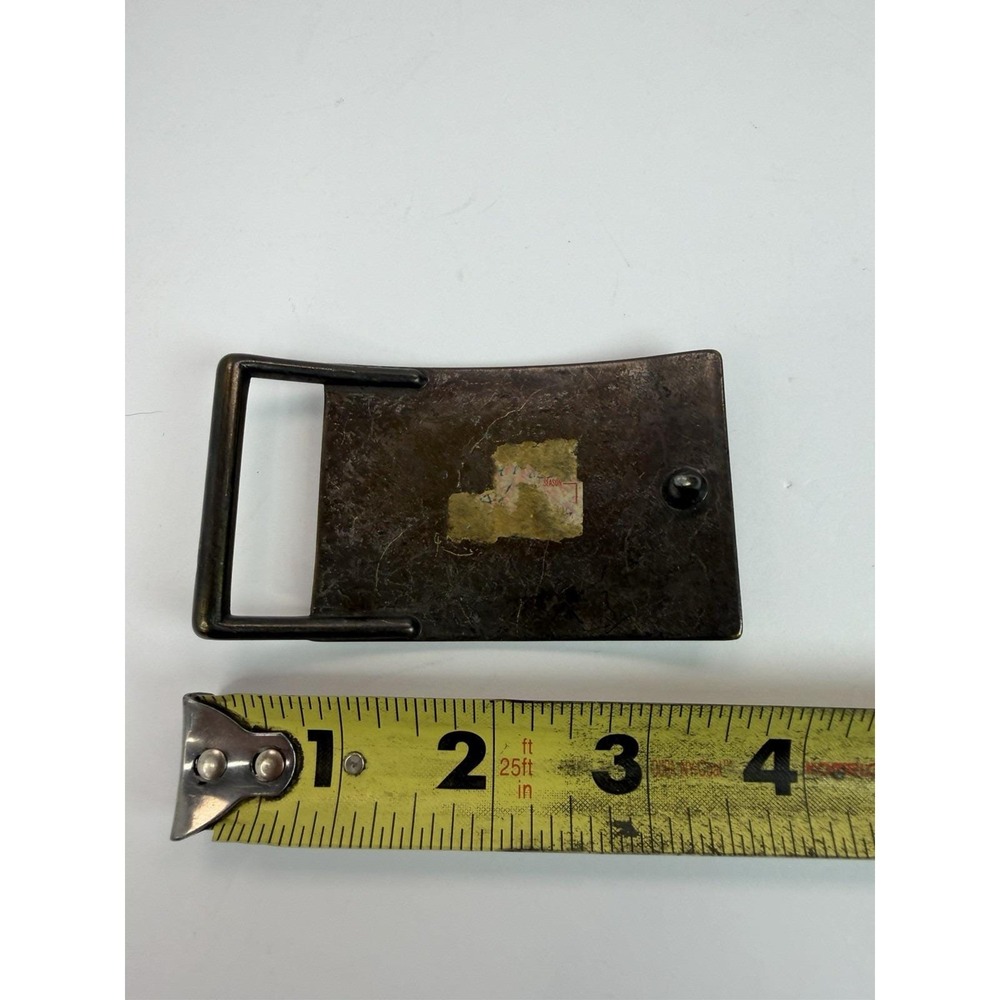Levi Strauss‎ & Co. Original Brass Belt Buckle Made in USA Rectangle Vintage - Picture 4 of 6